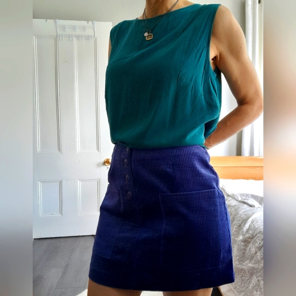 ROLLA'S NWT Francoise Cord Mini Skirt in Electric .. Small - Picture 16 of 16